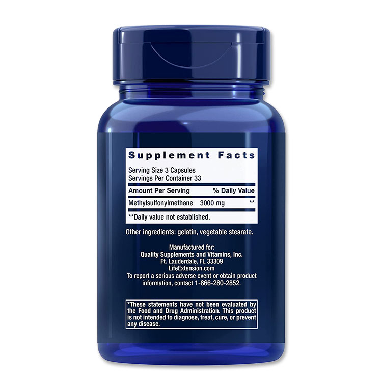 ライフエクステンション MSM 1000mg カプセル 100粒 Life Extension MSM スポーツ ...