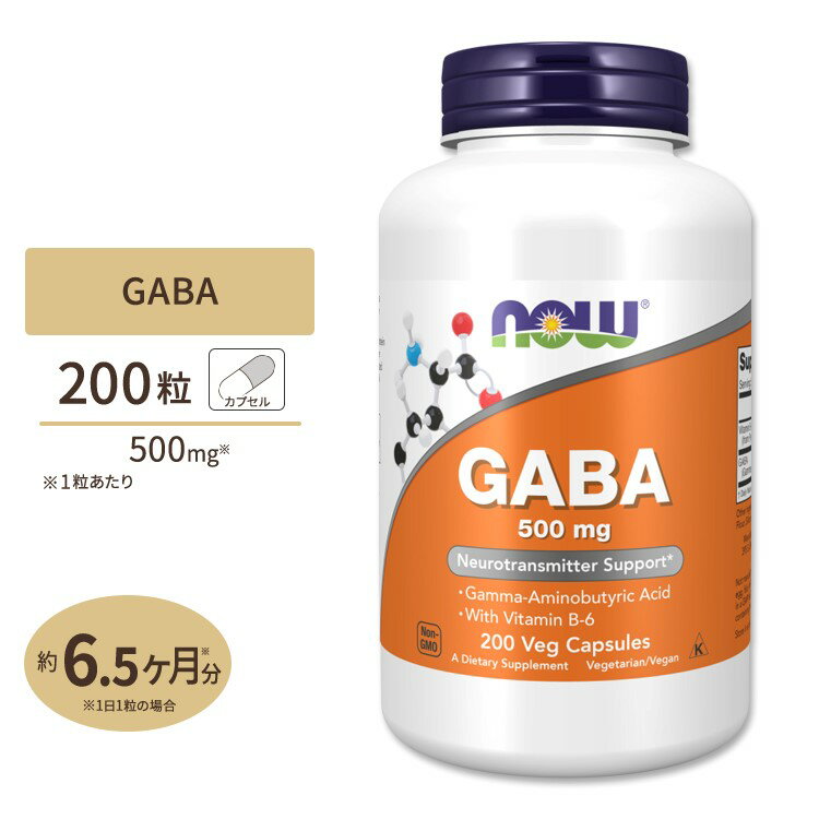 iEt[Y Mo Tvg 500mg 200 NOW Foods GABA xWJvZ r^~B-6