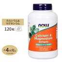 NOW Foods カルシウム マグネシウム D 120粒 ナウフーズ CAL-MAG D SOFTGELS 120SGELS