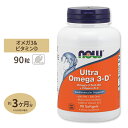 NOW Foods ウルトラ オメガ 3-D 90粒 ソフトジェル ナウフーズ ULTRA OMEG ...