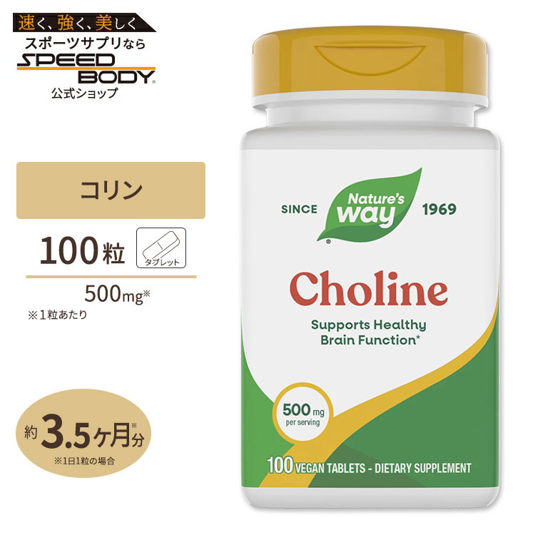 ネイチャーズウェイ コリン 500mg 100粒 Nature's Way Choline 500mg サプリ ビタミンB群 ダイエットCholine 500mg