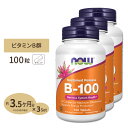 ビタミンB-100（Bコンプレックス）タイムリリース 100粒 NOW Foods(ナウフーズ) [3個セット]