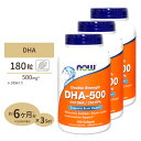 [3Zbg]NOW Foods DHA-500 180 \tgWF iEt[Y DHA-500 180softgels 3bottles set