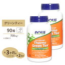 [2個セット] NOW Foods サーモグリーンティー (EGCg 350mg含有) 90粒 ベジカプセル ナウフーズ Thermo Green Tea-90Veg Capsules 2bottles set その1