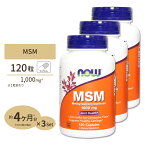 MSM 1000mg 120粒 NOW Foods(ナウフーズ) [3個セット]