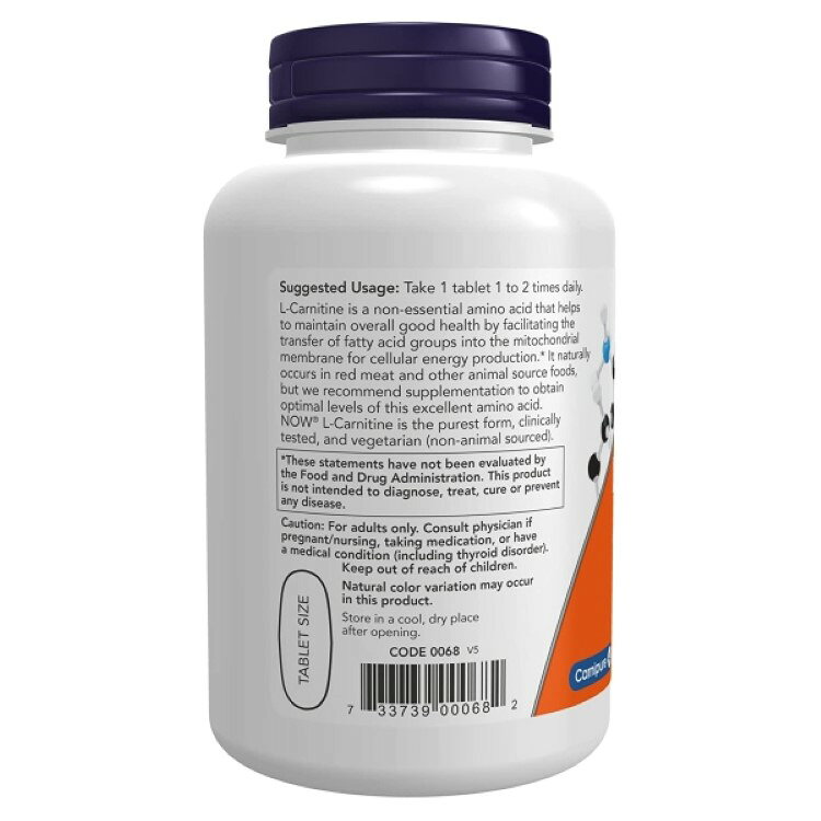 ナウフーズ L-カルニチン サプリメント 1000mg 100粒 NOW Foods L-Carnitine フィ...