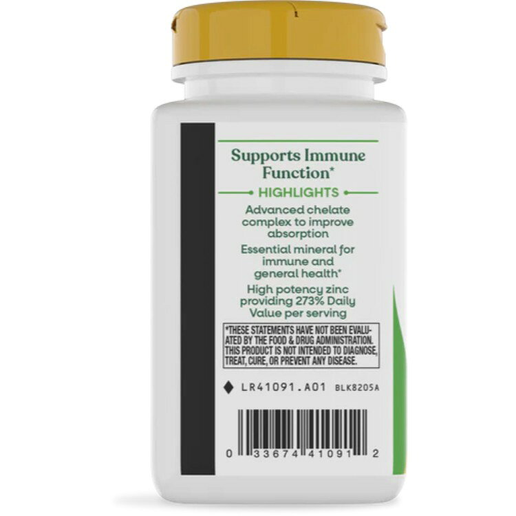 アメリカサプリ専門スピードボディの[2個セット]ネイチャーズウェイ 亜鉛キレート 30mg 100粒 Nature's Way サプリ 亜鉛 ダイエット サプリメント 健康 ミネラル類 ビスグリシン亜鉛｜アングル3