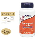 ピクノジェノール（バイオフラボノイド 300mg配合） 30mg 60粒 NOW Foods(ナウフーズ)