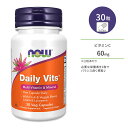 【最大1200円OFFクーポン】ナウフーズ デイリービッツ (マルチビタミン&ミネラル含有) ベジカプセル 30粒 NOW Foods Daily Vits Veg Capsules オーガニック フルーツ ビタミン ルテイン リコピン