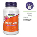 【最大1200円OFFクーポン】ナウフーズ デイリービッツ (マルチビタミン&ミネラル) ベジカプセル 120粒 NOW Foods Daily Vits Veg Capsules オーガニック フルーツ ビタミン ルテイン リコピン