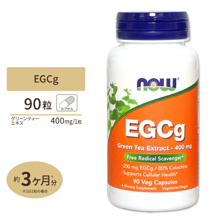 EGCg エピガロカテキンガレート グリーンティーエキス 90粒 NOW Foods ナウフーズ 