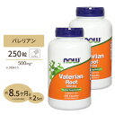 [2個セット] バレリアンルート 500mg 250粒 NOW Foods(ナウフーズ)