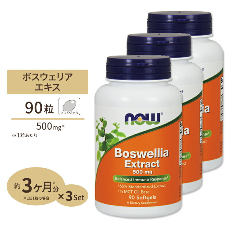  ボスウェリアエキス（ボスウェリアセラータ） 500mg 90粒 NOW Foods(ナウフーズ)