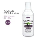 ナウフーズ キシリホワイト マウスウォッシュ ニーム&ティーツリー ミントフレーバー 473ml (16.0 fl oz) Now Foods XyliWhite Neem & Tea Tree Mouthwash 息爽やか ラウリル硫酸ナトリウムフリー フッ素フリー