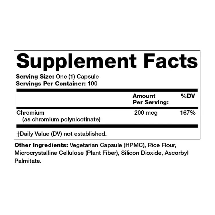 オリンピアンラボ ポリニコチン酸クロミウム 200mcg 100粒 ベジカプセル OLYMPIAN ...