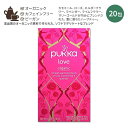 パッカ ラブティー ハーブティー 20包 24g (0.8oz) PUKKA Love herbal tea ハーバルティー ティーバッグ カフェインフリー カモミール バラ エルダーフラワー ラベンダー ライムフラワー マリーゴールド