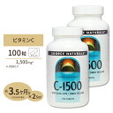 [2個セット] ソースナチュラルズ C-1500 with ローズヒップ 1500mg 100粒 Source Naturals C-1500 with Rose Hips 1500mg 100Tablets サプリメント 健康サプリ ビタミン類 ビタミンC配合