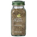 Simply Organic ブラックペッパー(黒コショウ) 2.31oz (65g) オーガニック 有機 国際品質 大容量 海外 アメリカ 米国