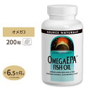 ソースナチュラルズ オメガEPA フィッシュオイル 200粒 ソフトジェル Source Naturals OmegaEPA Fish Oil 200softgels 生活習慣 成人 パフォーマンス 魚油 Omega《約3～6か月分》