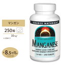 ソースナチュラルズ マンガン 10mg タブレット 250粒 Source Naturals Manganese 10mg 250Tablets その1