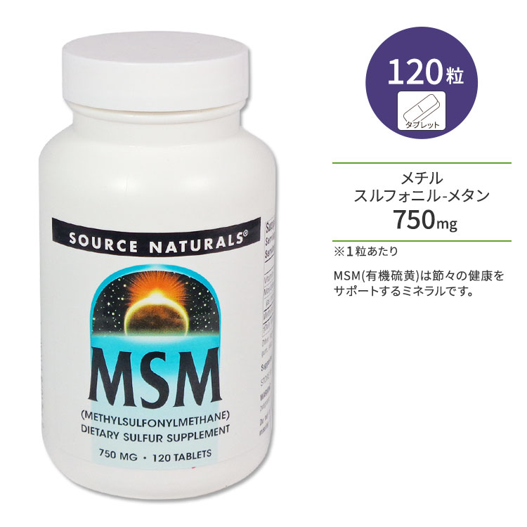 \[Xi`Y MSM 750mg r^~Cz 120 ^ubg Source Naturals MSM with Vitamin C 120 Tablets Tvg `XtHj^ L@ ~l r^~ ֐ ߁X