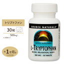 ソースナチュラルズ トリプトファン サプリメント L-トリプトファン 500mg 30粒 Source Naturals L-Tryptophan 500mg 30Tablets