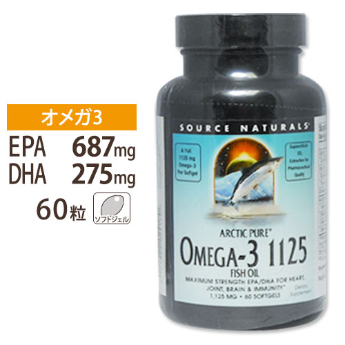 \[Xi`Y A[NeBbNsA IK3 1125 tBbVIC 60 \tgWF Arctic Pure Omega-3 1125 Fish Oil 60softgels Source Naturals