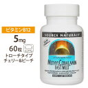 Source Naturals メチルコバラミン (ビタミンB12) ファストメルト 5mg 60粒 トローチ Methyl Cobalamin Vitamin B-12 Fast Melt 5mg 60tablets