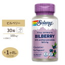 ソラレー ビルベリーエキス(ブルーベリーエキス) 160mg カプセル 30粒 Solaray Bilberry Extract VegCap