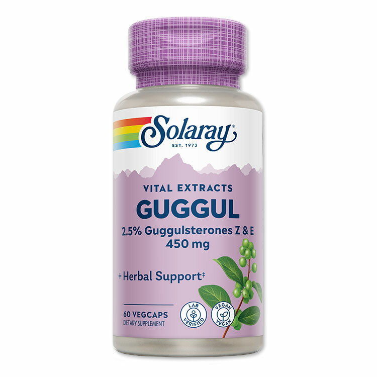 ソラレー ググル 500mg カプセル 60粒 Solaray Guggul Gum Extract VegCap