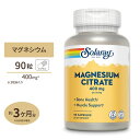 【最大1200円OFFクーポン】ソラレー マグネシウムシトレート ベジタブルカプセル 400mg 90粒 Solaray Magnesium Citrate 400mg キレート化