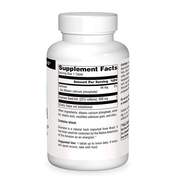 ソースナチュラルズ ガラナ エナジャイザー 900mg 200粒 タブレット Source Natura...