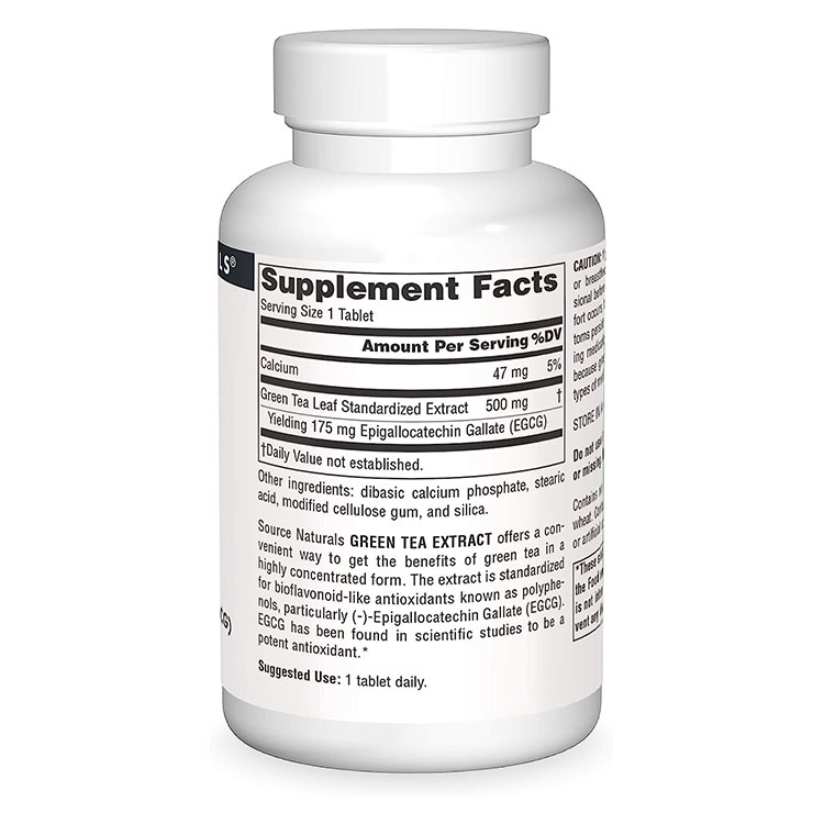 ソースナチュラルズ グリーンティーエキス 500mg 60粒 タブレット Source Naturals Green Tea Extract 緑茶 ポリフェノール カテキン EGCg【お取り寄せ商品】【合わせて買いたい】 speed-10040501 アメリカサプリ専門スピードボディ サンプル画像3