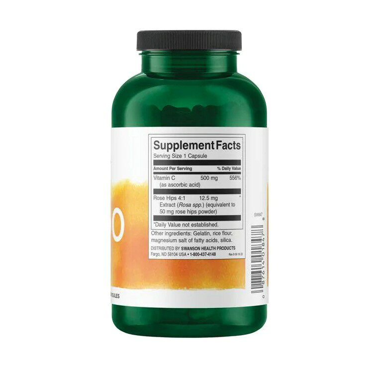 スワンソン ビタミンC 500mg ローズヒップ配合 カプセル 400粒 Swanson Vitamin C ...