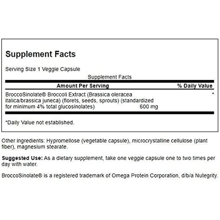 【P5倍★10/5-15】スワンソン ブロッコリーエキス グルコシノレート サプリメント 120粒 Swanson Broccoli Extract with Glucosinolates ベジカプセル スルフォラファン speed-10040902 アメリカサプリ専門スピードボディ サンプル画像3