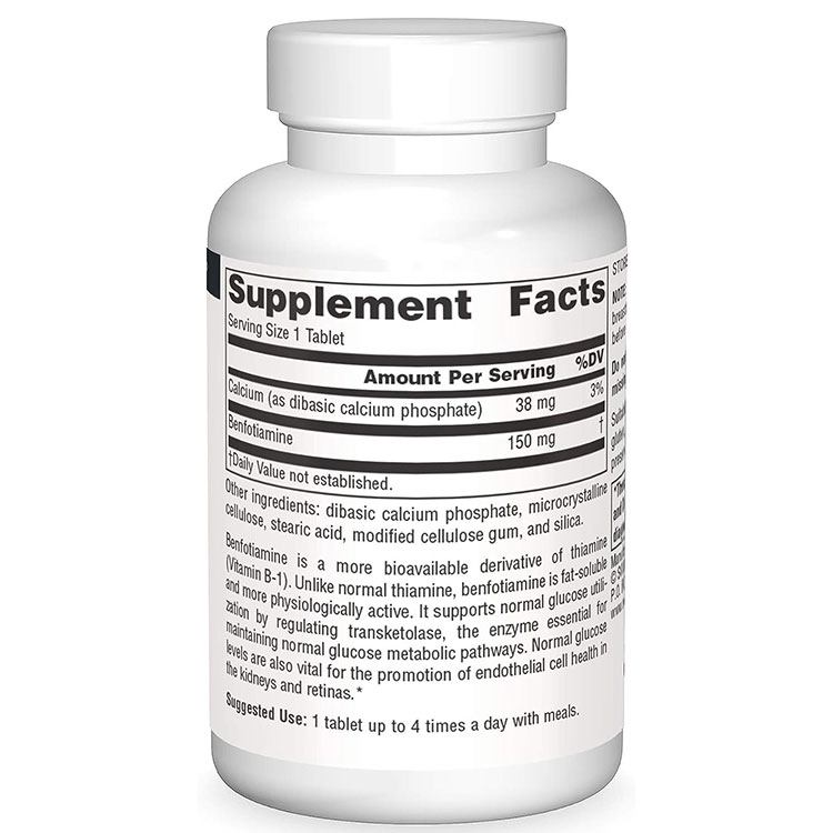 ソースナチュラルズ ベンフォチアミン 150mg 30粒 タブレット Source Naturals Ben...