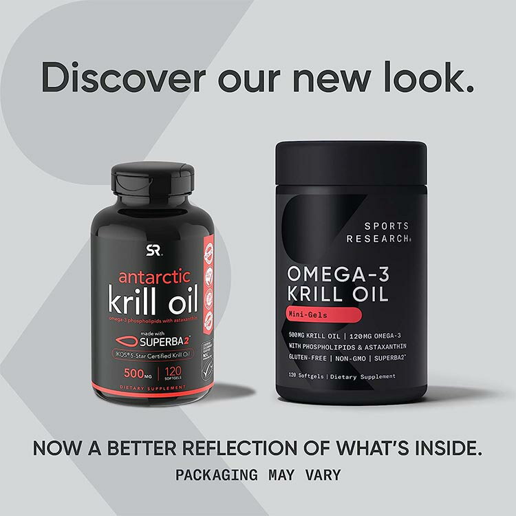 スポーツリサーチ オメガ3 クリルオイル アスタキサンチン配合 500mg 120粒 ソフトジェル Sports Research Omega-3 Antarctic Krill Oil Softgels 南極オキアミオイル リン脂質 コリン 3