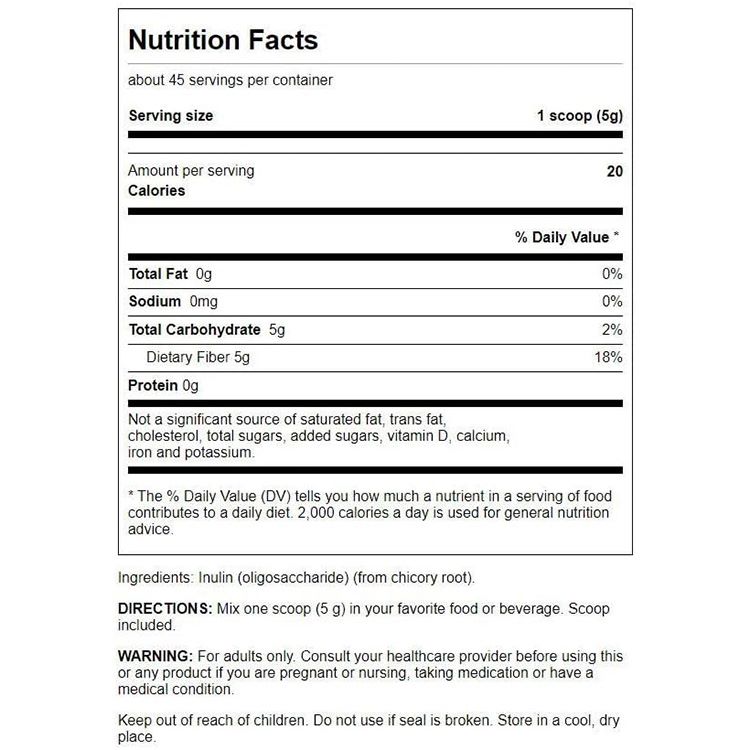 スワンソン イヌリン プレバイオティクス水溶性食物繊維 パウダー 227g (8 oz) Swanson Inulin Prebiotic Soluble Fiber 粉末