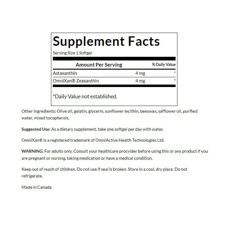 スワンソン アスタキサンチン & ゼアキサンチン 4mg 60粒 ソフトジェル Swanson Astaxanthin & Zeaxanthin サプリメント カロテノイド めぐり ジョイントサポート ビジョンサポート 美容 健康サポート 3