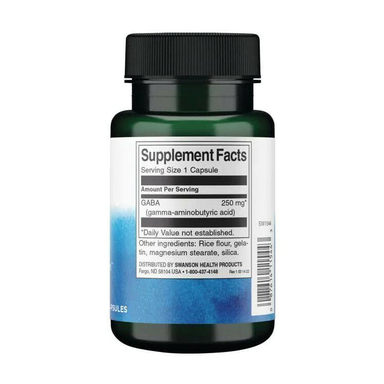 スワンソン ギャバ 250mg 60粒 カプセル Swanson GABA サプリメント ガンマアミノ...