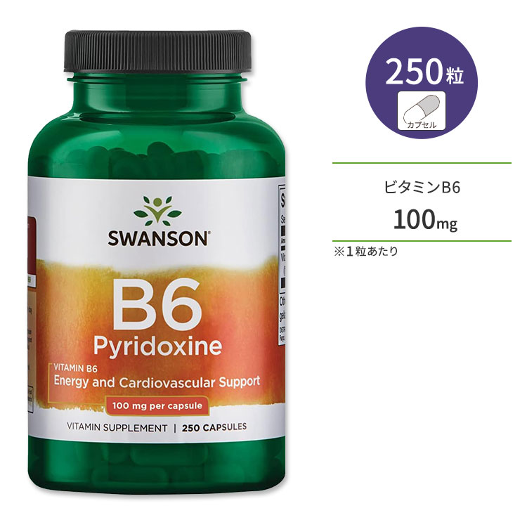 ڥݥUPоݡ64 20 - 11 2ۥ󥽥 ӥߥB6 (ԥɥ) 100mg 250γ ץ Swanson Vitamin B6 Pyridoxine ץ إ륹 󥱥 