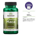 スワンソン マカ 500mg フルスペクトラム 100粒 カプセル Swanson Full Spectrum Maca サプリメント 健康 活力 元気 栄養 男性 女性 エネルギッシュ 亜鉛 アルギニン フラボノイド タンニン サポニン