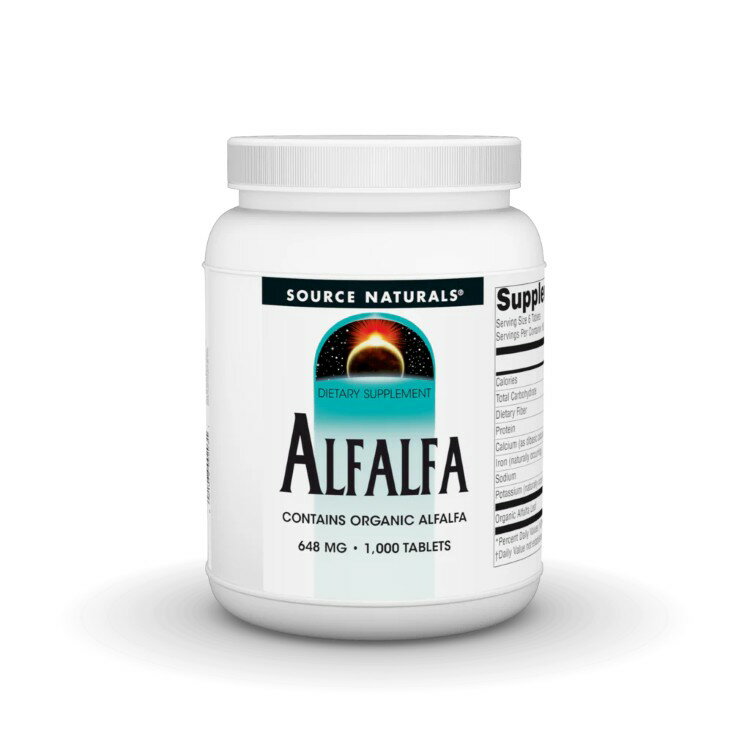 ソースナチュラルズ アルファルファ 648mg 1000粒 Source Naturals Alfalfa 648 mg 1 000 Tablet 【お取り寄せ商品】【合わせて買いたい】