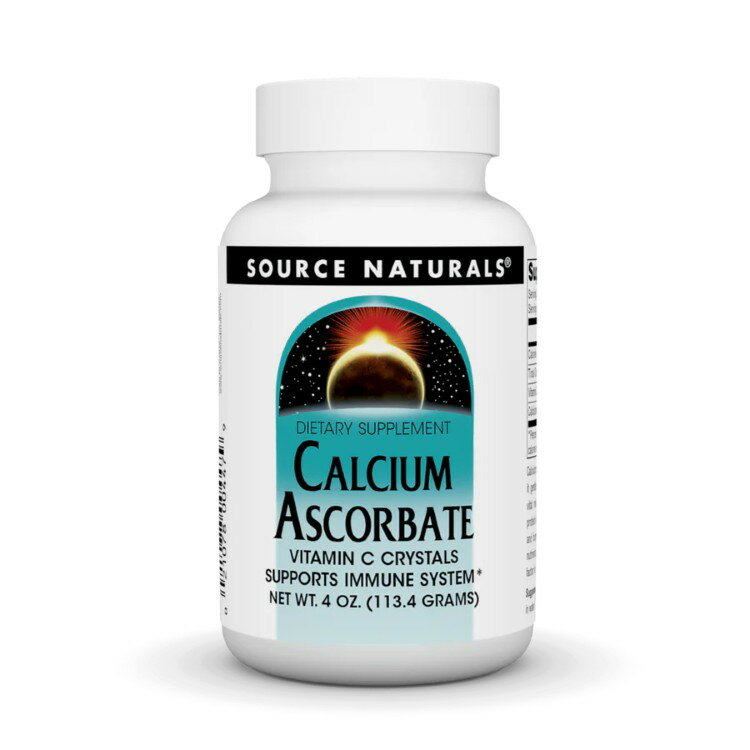 ソースナチュラルズ カルシウムアスコルベート 113g クリスタル Source Naturals Calcium Ascorbate 4 oz. Crystals 【お取り寄せ商品】【合わせて買いたい】