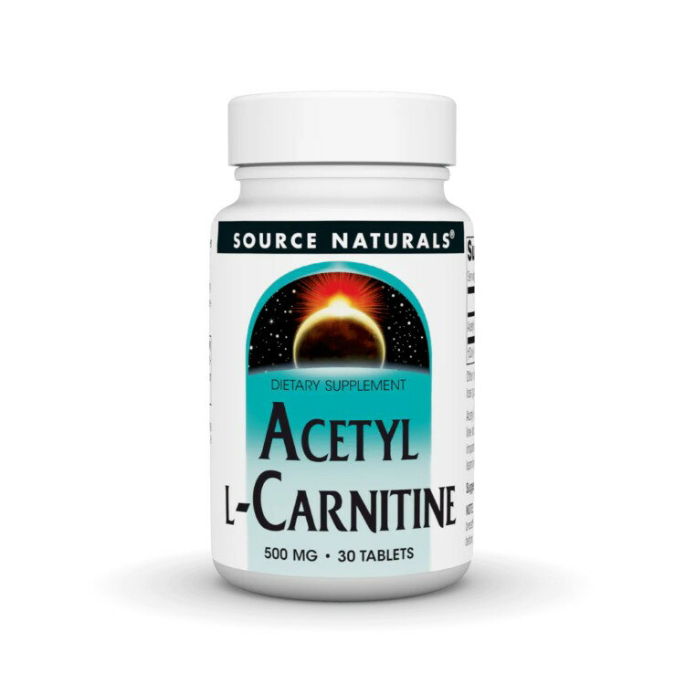 ソースナチュラルズ アセチルL-カルニチン 500mg 30粒 Source Naturals Acetyl L-Carnitine 500 mg 30 Tablet 【お取り寄せ商品】【合わせて買いたい】