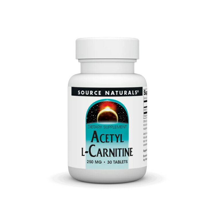ソースナチュラルズ アセチルL-カルニチン 250mg 30粒 Source Naturals Acetyl L-Carnitine 250 mg 30 Tablet 【お取り寄せ商品】【合わせて買いたい】