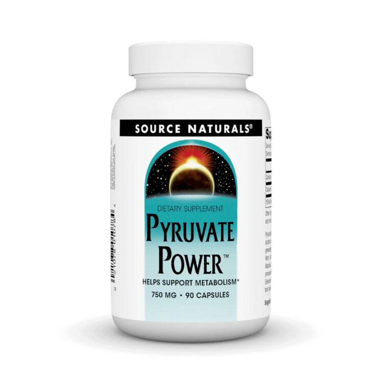 ソースナチュラルズ ピルビン酸パワー 750mg 90カプセル Source Naturals Pyruvate Power・750 mg 90 Capsule 【お取り寄せ商品】【合わせて買いたい】