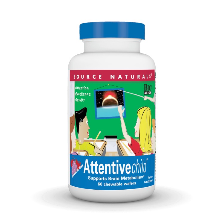 ソースナチュラルズ アテンティブチャイルド チュアブル 60粒 Source Naturals Attentive Child Chewable 60W 