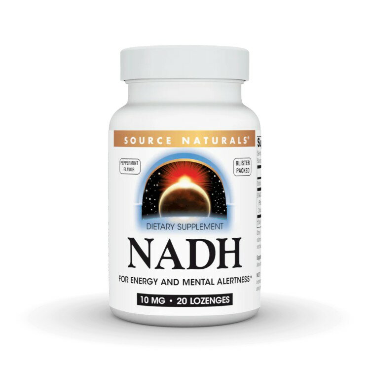 ソースナチュラルズ NADH 10mg ペパーミント味 20ロゼンジ Source Naturals NADH 10 mg Peppermint 20 Lozenge 【お取り寄せ商品】【合わせて買いたい】