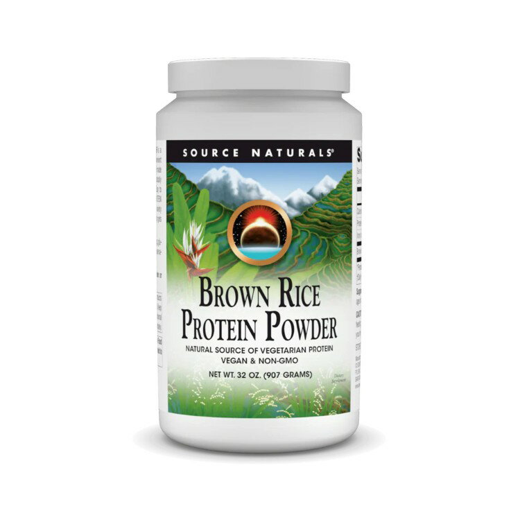 Source Naturalsの玄米プロテインパウダーは、便利なパウダー状の濃縮非乳製品プロテインです。このプロテインサプリメントは、玄米を原料とすることで、化学薬品を一切使用せずに酵素分離されています。消化しやすく、スムージーに最適。